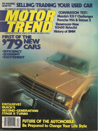 MOTOR TREND 1978 SEPT - BMW, B+B PORSCHE, BUICK-TURBO